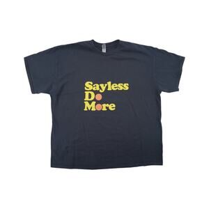 Say Less Do More Graphic Tee Black Retro Font 2XL